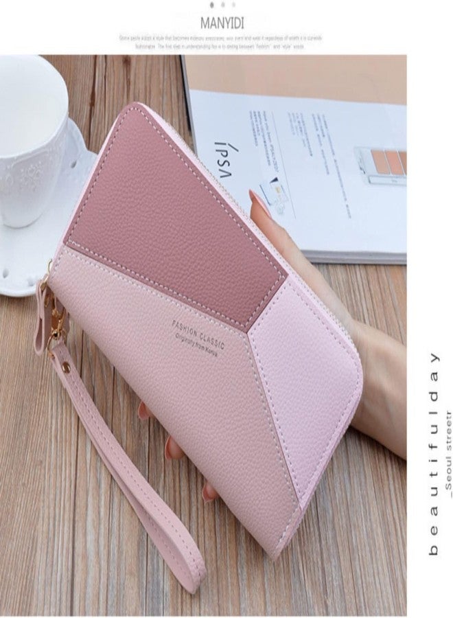Akshify Women's Long Wallet - PU Leather Large Capacity Clutch Purse with Tassel, Multiple Card Slots & Coin Pocket - Stylish Travel Wallet for Women & Girls (Pink) - Image 2